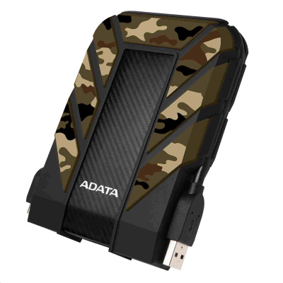 Externý pevný disk ADATA 2TB 2,5" USB 3.1 DashDrive Durable HD710M Pro, kamufláž (guma, odolný voči nárazom/vode/prachu)