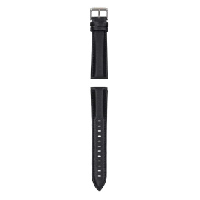 Garett univerzální řemínek 20 mm, černá kůže se stříbrným zapínáním