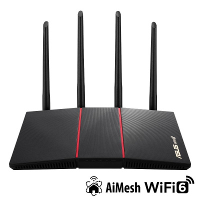 ASUS RT-AX55 Wireless AX1800 Wifi 6 Router, 4x gigabit RJ45