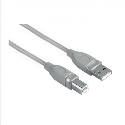 Hama USB kábel typ A-B ,7.5 m, šedý, blister