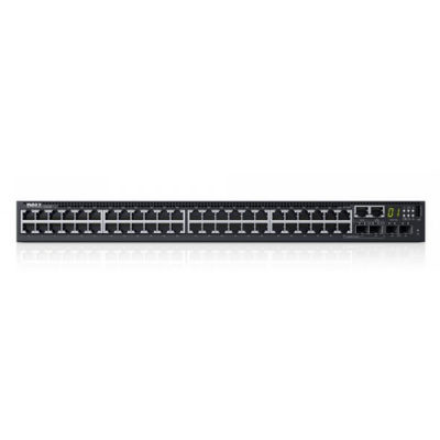 Dell Networking S3148 L3 48x 1GbE 2xCombo 2x 10GbE SFP+ fixed ports Stacking IO to PSU airflow 1x AC PSU