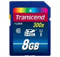 Karta TRANSCEND SDHC 8GB Premium, Class 10 UHS-I, 300X