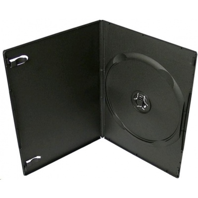PP box 1DVD čierny slim (9mm) 100 ks/bal