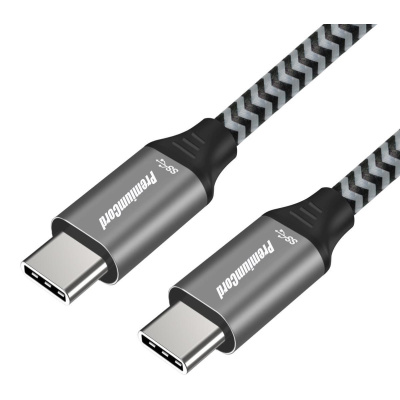 PREMIUMCORD Kabel USB 3.2 Gen 1 USB-C (M/M), bavlněný oplet, 2m