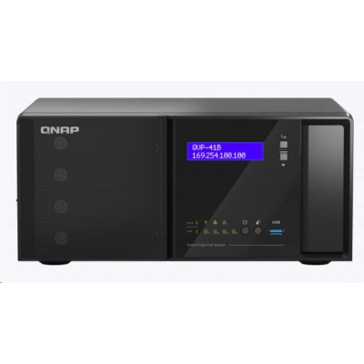 QNAP QVP-41B-8G-P (2C/J4125/2.0GHz/8GBRAM/4xSATA/2xM.2/3xUSB3.0/2xHDMI/2x2,5GbE,Kamery: 8 (max24)
