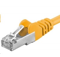 PREMIUMCORD Patch kábel CAT6a S-FTP, RJ45-RJ45, AWG 26/7 0,5m žltý