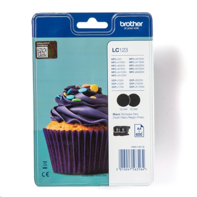 BROTHER INK LC-123BKBP2 Inkjet Supplies