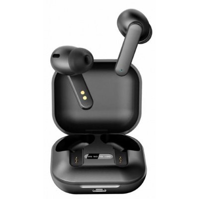 GEMBIRD sluchátka FitEar-X100B, Bluetooth, TWS, černá