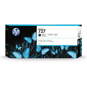 HP 727 300 ml Black matte DJ Ink Cart, C1Q12A