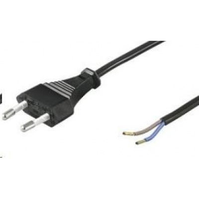 PREMIUMCORD Flexo napájací kábel 230V s vidlicou 2m čierny