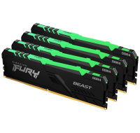 KINGSTON DIMM DDR4 128GB (Kit of 4) 3600MT/s CL18 FURY Beast RGB