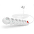 Predlžovací kábel CONNECT IT 230 V, 6 zásuviek, 5 m, s vypínačom (biely)