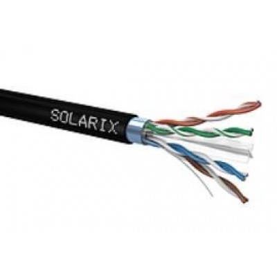 Inštalačný kábel Solarix outdoor FTP, Cat6, drôt, PE, cievka 500 m SXKD-6-FTP-PE