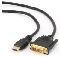 GEMBIRD HDMI kábel na DVI 4,5 m (M/M, DVI-D, Single Link, pozlátené kontakty, tienený)