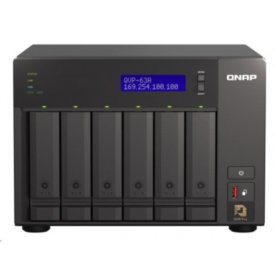 QNAP QVP-63A (4C/i3-8100T/3,1GHz/16GBRAM/6xSATA/2xM.2/1xUSB3.0/4xUSB3.1/1xHDMI/2xGbE/2xPCle/kamery: 8 (max36)