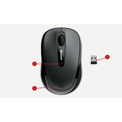 Microsoft L2 Bezdrôtová mobilná myš 3500 Mac/Win USB čierna