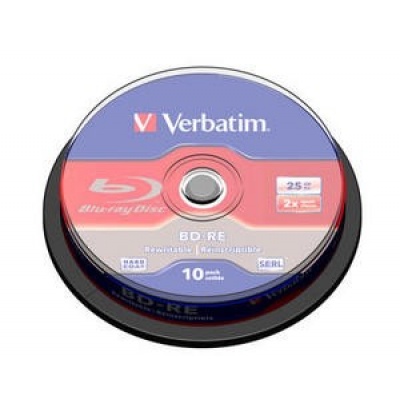 VERBATIM BD-RE SL(10-pack)Blu-Ray/spindle/2x/25GB