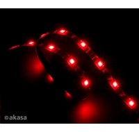 AKASA LED pásik Vegas, napájanie Molex 12V, 60cm, červený