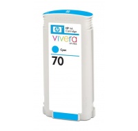 HP 70 Cyan DJ Ink Cart, 130 ml, C9452A