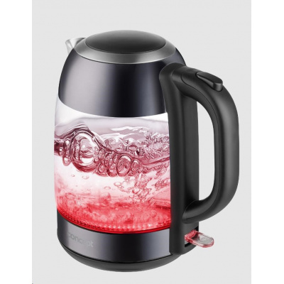 Concept RK4082 Rychlovarná konvice skleněná, 1,7 l, tmavý nerez