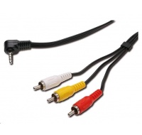 PREMIUMCORD Audio/video kábel 3,5 mm Jack 4pin - 3x Cinch 1,5 m (M/M)