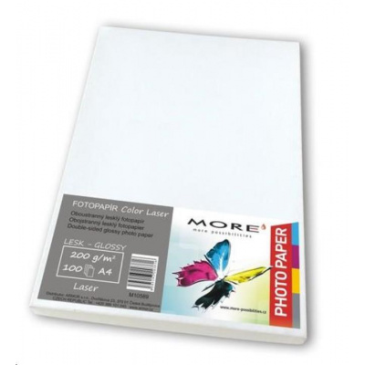 Vyhladený farebný laserový papier; 200 g/m2; obojstranný; 100 listov str., Farebný laser