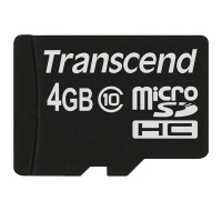 Karta TRANSCEND MicroSDHC 4 GB triedy 10, bez adaptéra