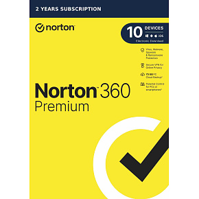 NORTON 360 PREMIUM 75GB +VPN 1 používateľ pre 10 zariadení na 2 roky ESD NORTON 360 PREMIUM 75GB +VPN 1 používateľ pre 10 zariadení na 2 roky ESD