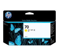 HP 70 Yellow DJ Ink Cart, 130 ml, C9454A