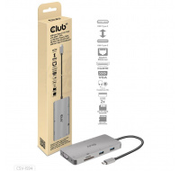 Club3D hub USB-C, rozbočovač 9 v 1 s HDMI, VGA, 2x USB Gen1 Type-A, RJ45