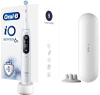 Oral-B iO Series 6 elektrický zubní kartáček, 5 režimů, časovač, tlakový senzor, mobilní aplikace, bílá