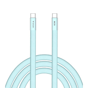VERBATIM Kabel Sync & Charge SoftTouch USB-C, 60W, 120cm, modrá VERBATIM Kabel Sync & Charge SoftTouch USB-C, 60W, 120cm, modrá