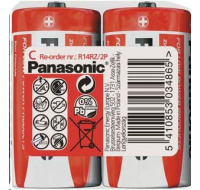 PANASONIC Zinkouhlíkové baterie Red Zinc R14RZ/2P C 1,5V (shrink 2ks)