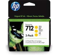 HP 712 3-Pack 29-ml Yellow DesignJet Ink Cartridge