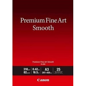 Canon fotopapír Premium Fine Art Smooth, FA-SM2, matný, A3+, 310 g/m, 25 ks