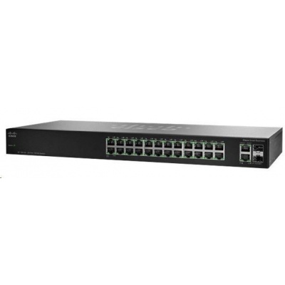Prepínač Cisco SF112-24-RF, 24x10/100, 2xGbE SFP/RJ-45, REFRESH