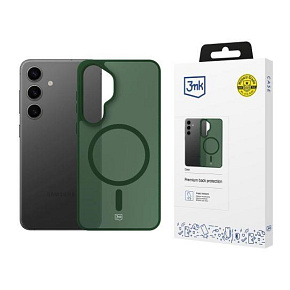3mk ochranný kryt Smoke MagCase Green pro Samsung Galaxy S24