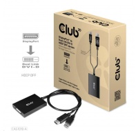 Club3D Adaptér aktivní DisplayPort na Dual Link DVI-D, USB napájení, 60cm, HDCP off, pro Apple Cinema displeje