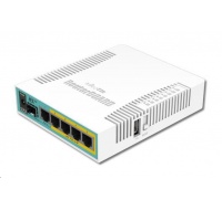 MikroTik RouterBOARD hEX PoE, 800MHz CPU, 128MB RAM, 5xGLAN, USB, PoE 802.3at, USB, SFP, vrátane L4