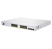 Cisco switch CBS350-24P-4G-EU (24xGbE,4xSFP,24xPoE+,195W,fanless) - REFRESH