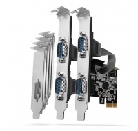 AXAGON PCEA-S4N, PCIe radič - 4x sériový port (RS232) 250 kbps, vrátane. LP