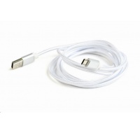 GEMBIRD Kábel CABLEXPERT USB A samec/Micro B samec 2.0, 1,8 m, opletené, strieborné, blister