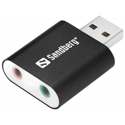 Externá zvuková karta Sandberg USB-A -> 2x 3,5 mm jack