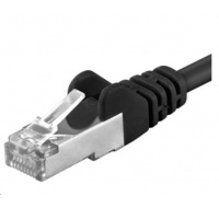 PREMIUMCORD Patch kábel CAT6a S-FTP, RJ45-RJ45, AWG 26/7 0,25m čierny