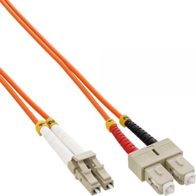 Duplexní patch kabel MM 62,5/125 OM1, LC-SC, LS0H, 2m
