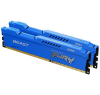 KINGSTON DIMM DDR3 16GB (Kit of 2) 1600MT/s CL10 FURY Beast Modrá