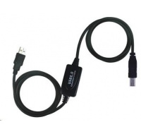 PREMIUMCORD USB 2.0 opakovač a prepojovací kábel A/M-B/M 10m