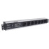 Intellinet 19" 1.5U Rackmount 7-Way Power Strip - nemecký typ, distribučný panel, 7x DE zásuvka, 3m kábel, prepäťová ochrana