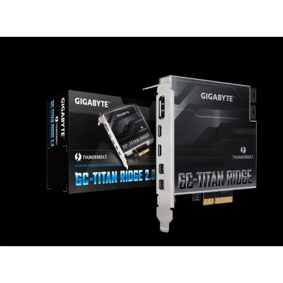 GIGABYTE GC-TITAN RIDGE 2.0, Intel® Thunderbolt™ 3 Certified add-in card, USB Type-C, DisplayPort
