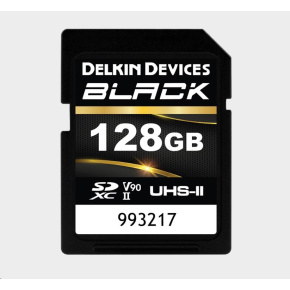 Delkin SDXC BLACK Rugged UHS-II R300/W250 (V90) 128GB (new) Delkin SDXC BLACK Rugged UHS-II R300/W250 (V90) 128GB (new)